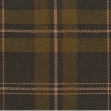 Medium Weight Hebridean Tartan Fabric - Dark Island Peat